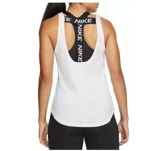 Nike Women’s White Dri-FIT Victory Elastika Training Racerback Tank Top Small